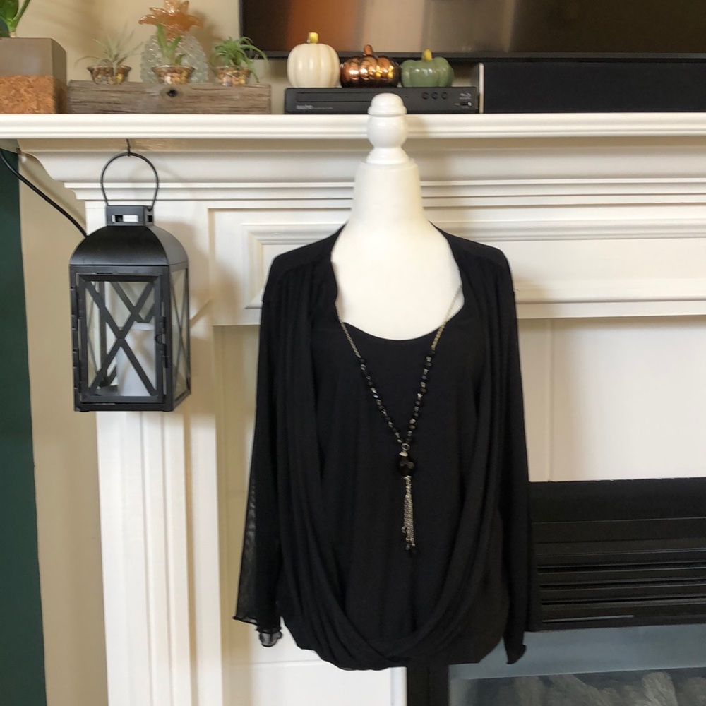 🌺Urbanwear Inc sheer top w/necklace plus size 🎀